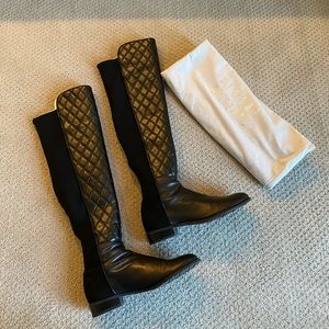 Almost new Stuart Weitzman Quilted Leather 5050